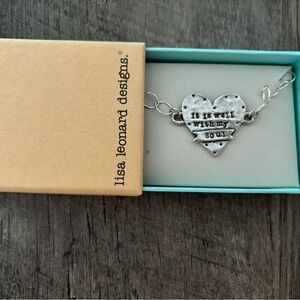 Lisa Leonard New in Box Silver Heart Bracelet